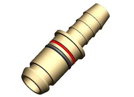 Adaptador recto de púas/lengüeta de manguera